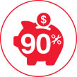 90%