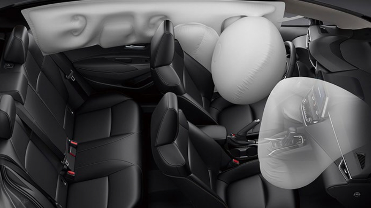 Seven SRS airbags